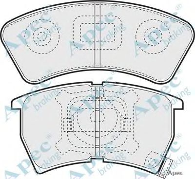 APEC BRAKING pad510 -  Комплект тормозных колодок, дисковый тормоз